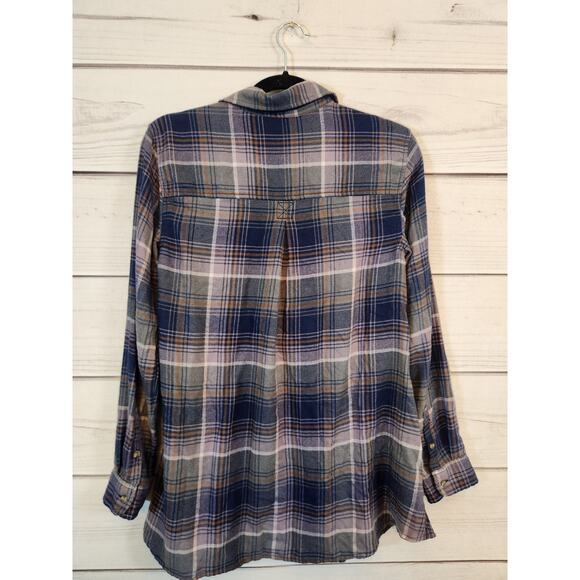 American Eagle Outfitters Women's Multicolor Plaid Button Down Shirt Size Small - Picture 2 of 6